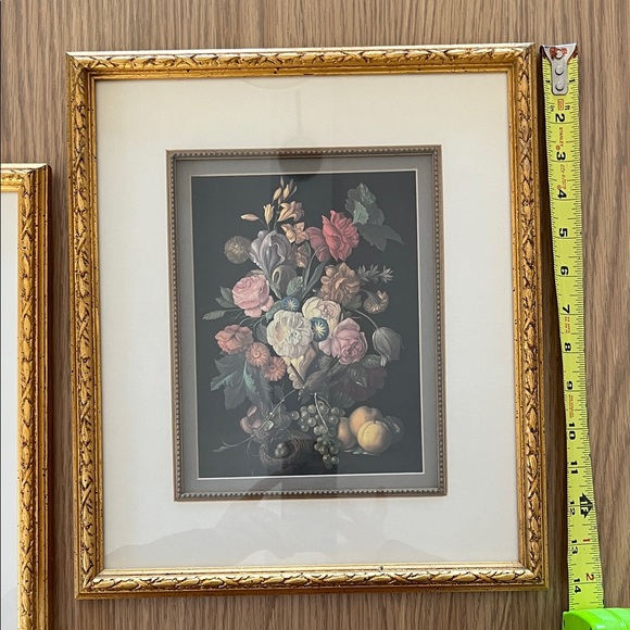 Floral Art Prints in Gold Frames - Picture 2 of 4